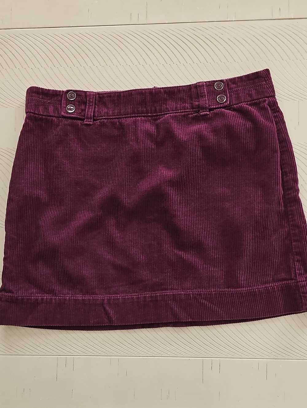 Ann Taylor Plum Corduroy Mini Skirt